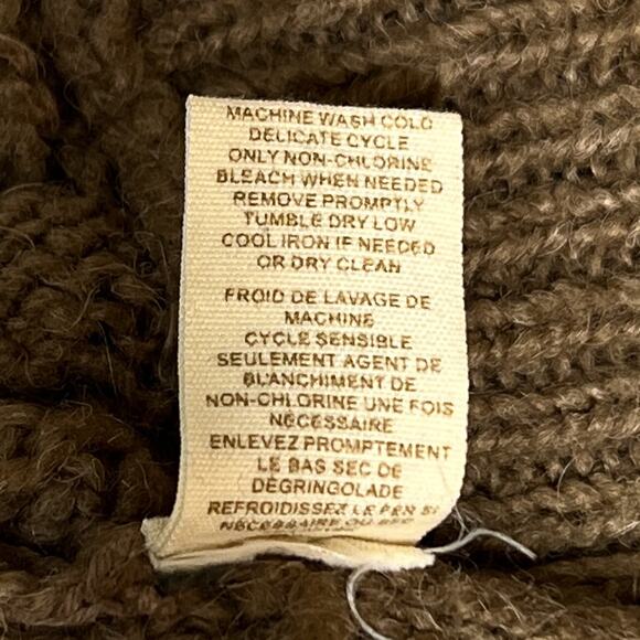 Free People Crochet Knit Hooded Cardigan Sweater Oversized Coastal Beach Retro - Picture 6 of 7